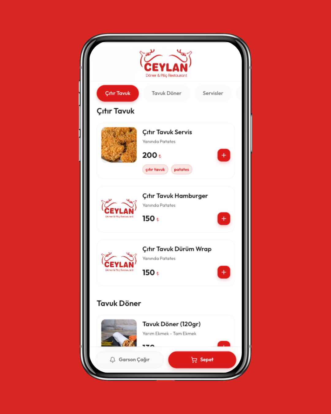 Cafe ve restoran QR menü sablonu - açik ve istah açici tasarim