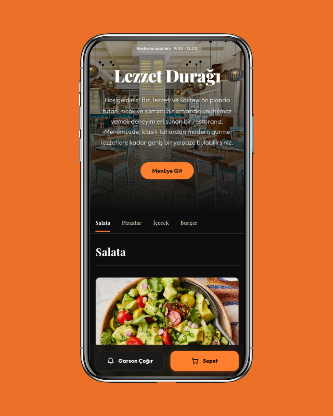 Cafe ve restoran PRO QR menü sablonu - modern renk paleti